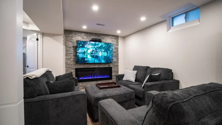 Basement Entertainment wall Ideas.