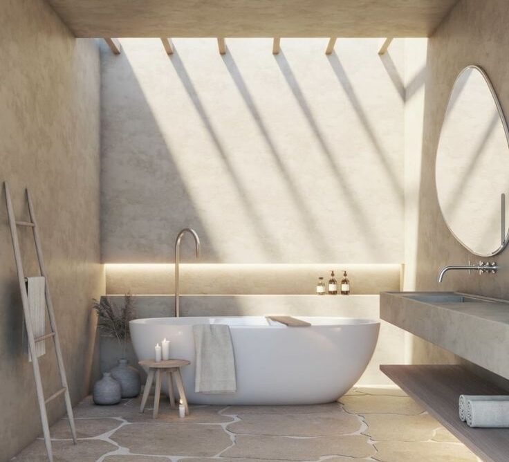 sun drenched bathroom