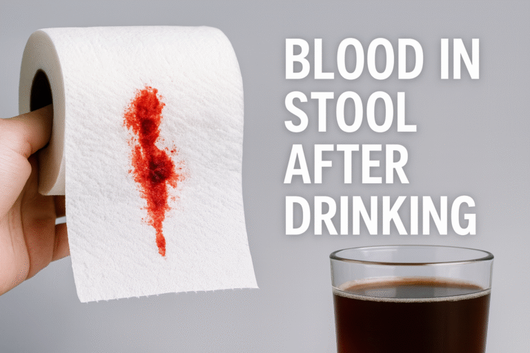 blood in stool after drinking